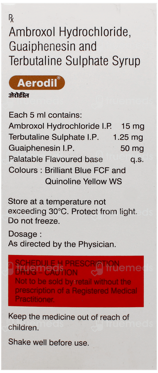 Aerodil Mixed Fruit Flavour Sugar Free Syrup 100Ml